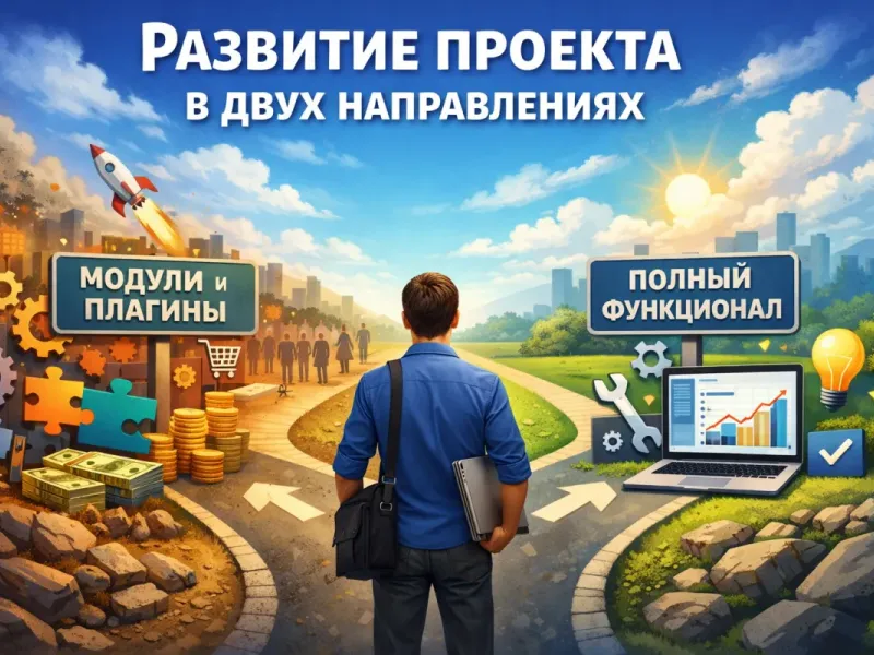 Развитие проекта возможно в двух направлениях